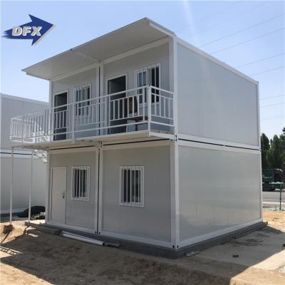 China China 60sq cheap luxury ready made modern prefab flatpack tiny house two floor container house for sale