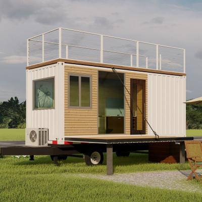 China Modern Trailer Container Homes On Wheels For Living for sale