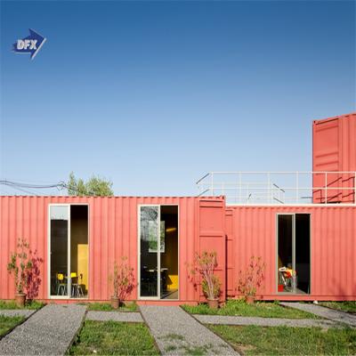 China Colorful Prefabricated log cabin container office tiny house modular house prefabricated homes for sale