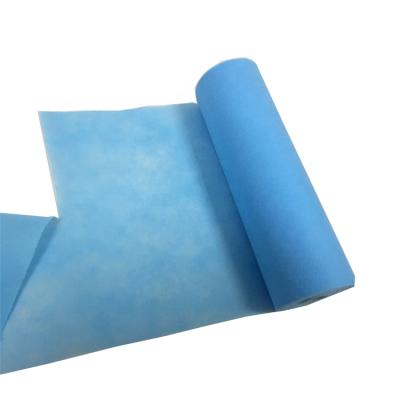 China Waterproof Medical Bed Sheet Perforated Bed Sheet Fabric Roll PP Non Woven Hygiene Bed Couch Roll for sale