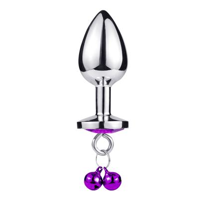 China ODM High Quality 14 Colors Bells Available Anal Butt Plugs Male Adult Sex Toys Large Anal Plug Metal Adult Products for sale