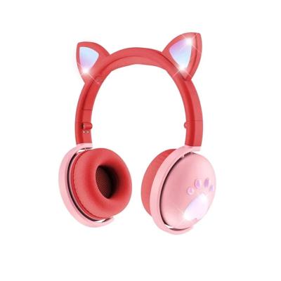 China BK9 LED Headband Stereo Bass Noise Canceling Adults Kids Wireless Earphone Cat Ear Headphones Girl Claw Headphones for sale