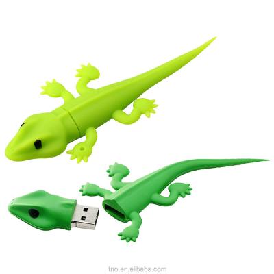 China Wholesale PVC Cartoon 2GB 4GB 8GB 16GB 32GB 64GB Lizard Shape Animal Pendrive USB Flash Drive for sale