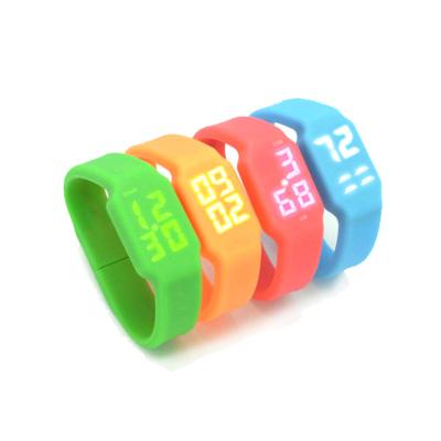 China Gift 4gb 8Gb 16Gb 32Gb 64Gb wooden custom promotional silicone LED wristband watch usb flash drive pendrive for sale