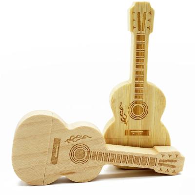 China OEM Instruments USB Stick 4gb 8Gb 16Gb 32Gb 64Gb Guitar Shape Pen Cool Wooden Drive for sale