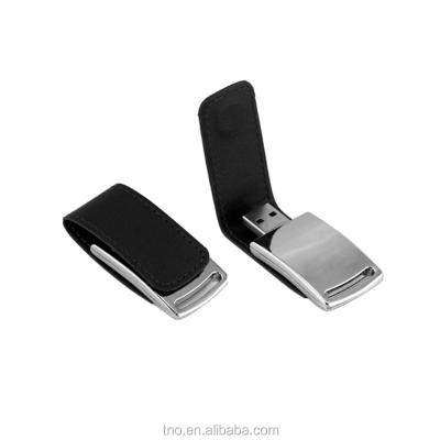 China Custom leather pendrive 2.0 rectangle memory stick usb flash drive pen drive 1GB 2GB 4GB 8GB 16GB 32GB for sale