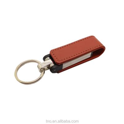 China Custom leather usb drive key pendrive 1GB 2GB 4GB 8GB 16GB 32GB leather flash chain for sale