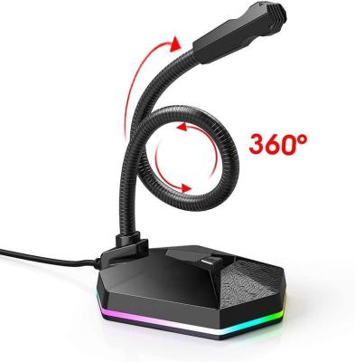 China USB Microphone Desktop Microphone 360 ​​Button Gooseneck Microphone Mute Design - Recording for sale