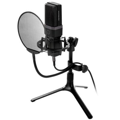 China Handheld Microphone USB Condenser Computer Microphone with Adjustable Metal Arm Stand for sale