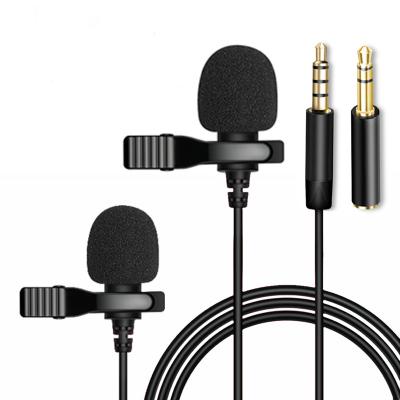 China Professional Omnidirectional Lapel Lavalier Microphone Lavalier Lapel Microphone MIC with Detachable Perfect for Smartphone PC DSLR for sale