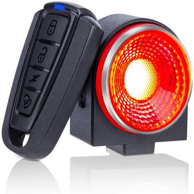 China Smart Light Perception Automatic Brake Tail Light Remote Bike Wireless Road Bike Bell Rear Light Anti-theft Alarm for sale