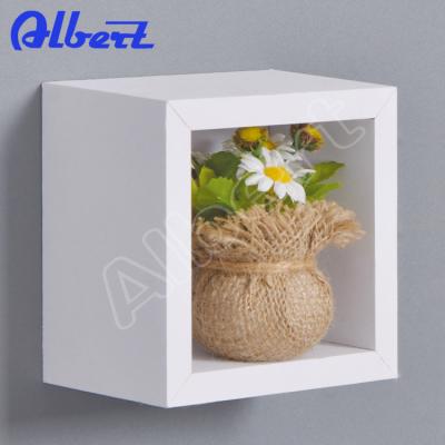 China Cube wall shelf in modern panel design in white color for sale