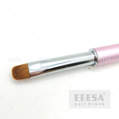 China Exquisite Design Size #12 Hard Gel Kolinsky Master Short Hair Pink French Nail Brush for sale