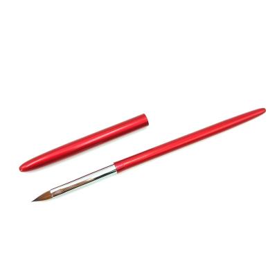 China Exquisite Design Red Handle China Nail Ensures Kolinsky Art Design 3D Sand Sculpting Brushes for sale