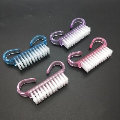 China Home Or Salon Color Nail Art Dusting Dust Remove Small Mini Plastic Cleaning Brush 4 Size for sale