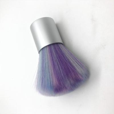 China Home or Salon Purple Rainbow Color Nlon Hair Soft Dust Tube Nail Clean Cleaning Brushes for sale