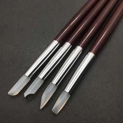 China Silicone Cup Round Angle CIP Flat Chisel Nails Accessories Silicon Silicone Nail Brush Art Tools for sale