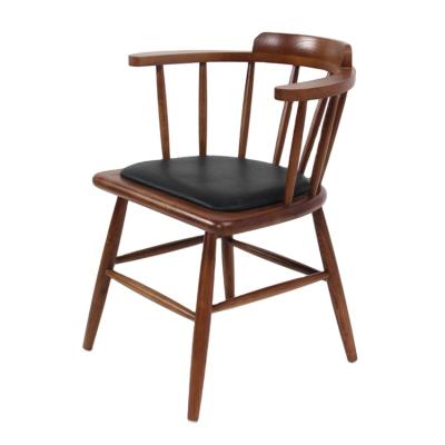 China 2021 Wholesale Adjustable Luxury Material Classic Solid Wood Brown Restaurant Chair (Other) Dining Chair for sale