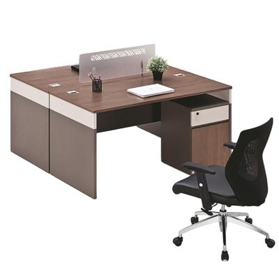 China Other high quality dark pvc edging eco paint plate office workers desk for sale