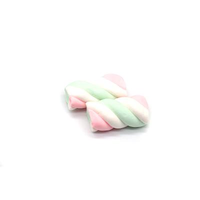 China Ready to be served Halal Multi Colored Sweet Fruity Long Rotate Twist Marshmallow Fruit Cotton Candy Wholesale for sale