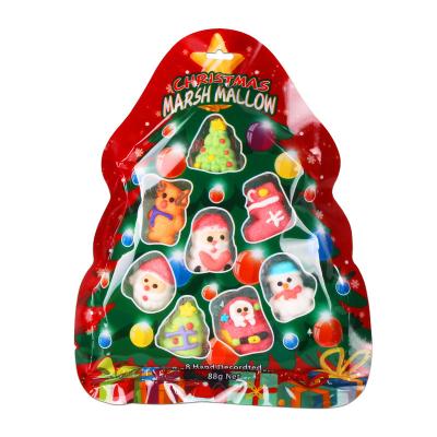 China Ready to be served Merry Christmas Series Marshmallow Candy Fruit Flavored Cartoon Design Marshmallow Candy for sale