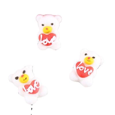 China Ready to be served Novelty Cartoon Loving Heart Bears Marshmallow Lollipop Sweet Candy for sale