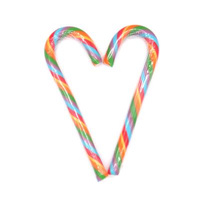 China Hotsale Christmas Accessories Natural Mini Faux Candy Cane Diy Rainbow Ornaments For Holiday Party Decorations for sale