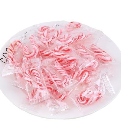 China Ready To Serve Colorful Christmas Cane Shape Candy Hard Stick Rainbow Sweet Candy Wholesale for sale