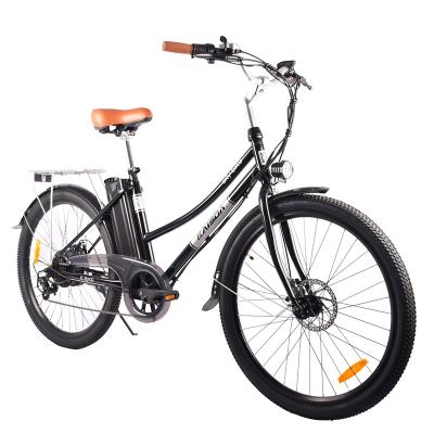 China Steel 48V 350W E-Bike Warehouse Cheapest Electric City Bike 26inch European Adult E-Bike E-Bike For Adults Shimano for sale