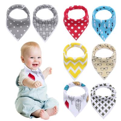 China Plush cotton double triangle turban baby bib baby saliva towel saliva towel drooling and teething for sale