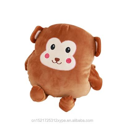 China 3-in-1 Plush Stuffed Animal Super Soft Cotton Animal Cushion Pillow Hand Warmer 3-in-1 for sale