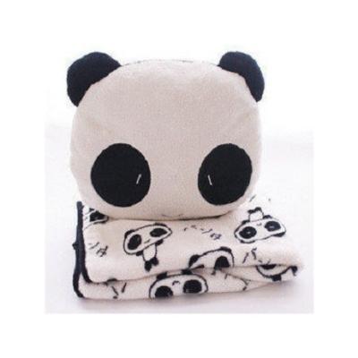 China High Quality Hot Selling Plush Pillow Panda Blanket Plush Toy Panda Baby Security Blanket Shaped for sale