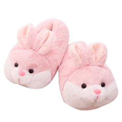 China Fashion Trend OEM Winter Lovely Rabbit Plush Cotton Super Warm Soft Shoes Indoor Bedroom For Couples Decorative Pieces for sale