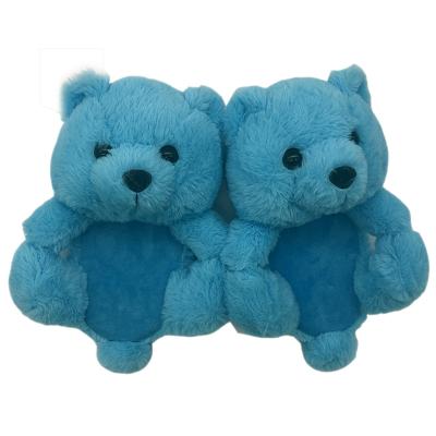 China New Fashion Trend Teddy Bear Slippers Fuzzy Plush Style Bedroom Slippers for Kids and Adults Valentine Gifts for sale