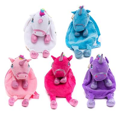 China High quality creative fashion gift schoolbag cute kid woman backbag toy plush toy unicorn unicorn storage for sale