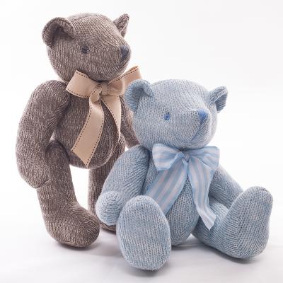 China Soft Plush Knitted Toys Teddy Bear Plush Toys Kids Hug Joint Bears for sale