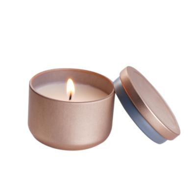 China Mini Size Tuberose Angelica Good Quality Cheap Christmas Scented Fragrance Good Quality Solid Candle Tin Candle For Bathroom for sale