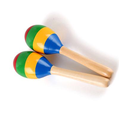 China Wholesale musical wooden toy mini percussion maracas for kids for sale