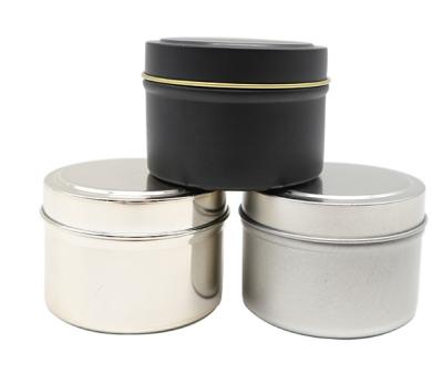 China Recycled Materials Grade A Quality Guaranteed Seamless Scented Box 4oz Colorful Mini Tin Round Candle Tin Metal Soy Wax Mint Packaging Box for sale