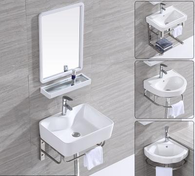 China Modern Bathroom Hand Sink Cabinet Vanity With Mirror Wall Mount Cheap Vanity In Wholesales for sale