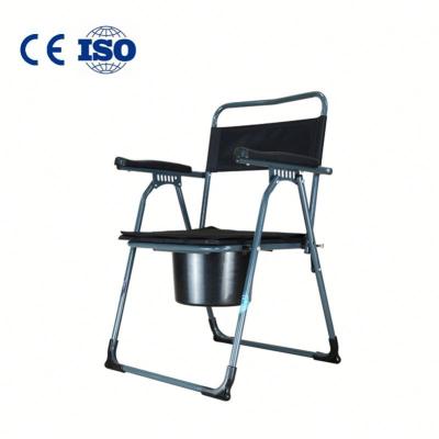 China Brand New Portable Toilet Portable Commode Potty Chair Stainless Steel Manual Commode Chair for sale