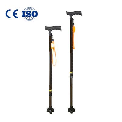 China Custom Medical Stainless Steel RTS Adjustable Led Lightweight Women Old Man Portable Folding Elderly Helper Cane Foldable Canes for sale