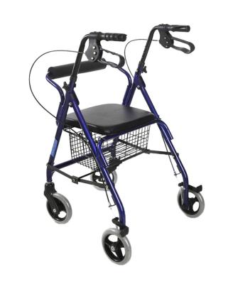 China Alumminum alloy good prices lightweight folding rehabilitation therapy equipment alumnimun walker shopping rollator with seat for sale