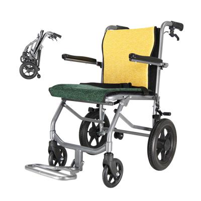 China Aluminum Alloy Hand Brake High Quality Manual Foldable Wheelchair for sale