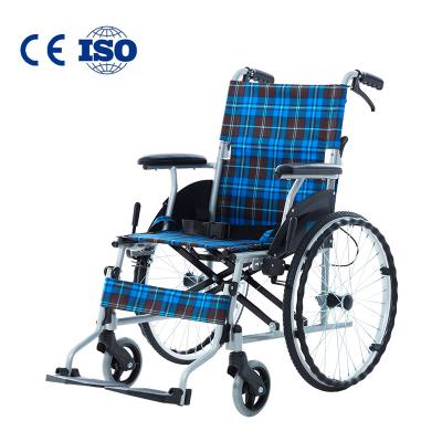 China High Quality Lightweight Portable Hand Folding Adult Wheelchair Stainless Steel Manual Disabled Older Home User Push Outside Wheelchair for sale