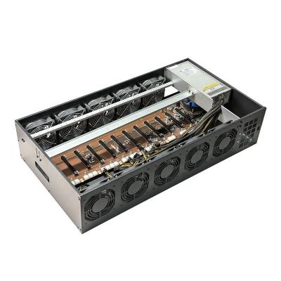 China With power supply high efficiency 12 gpu case 2500w 3300w 3600w with B250 12gpu motherboard computer case for sale