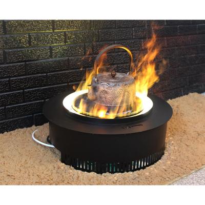 China Hotel 35CM diameter round shape water fire decoration circle electric flame effect hotel 35CM diameter water vapor fireplace fire bowl steam flame effect for sale