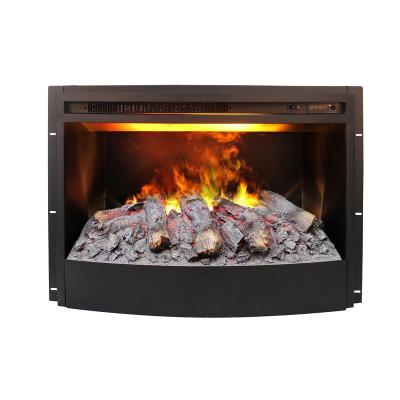 China Contemporary 26 Inch Curved Front Water Vapor Electric Fireplace Insert Steam Flame Effect Fireplace Heater for sale