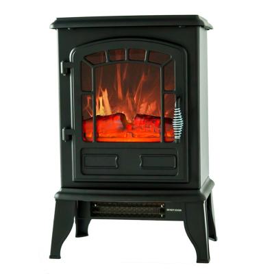 China Free Stove Heater Portable Type Polyresin Electric Fireplace Hotel Electric Heater Log Set Flame Effect Safety Approved for sale