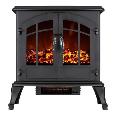 China Contemporary Electric Fireplace Electric Fireplace Double Door Freestanding Stove Portable Traditional Type for sale